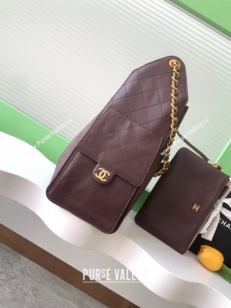 Chanel 25 Medium Handbag AS5311 AS5311 Dark Brown 2025 0811 (yezi-2508110065)