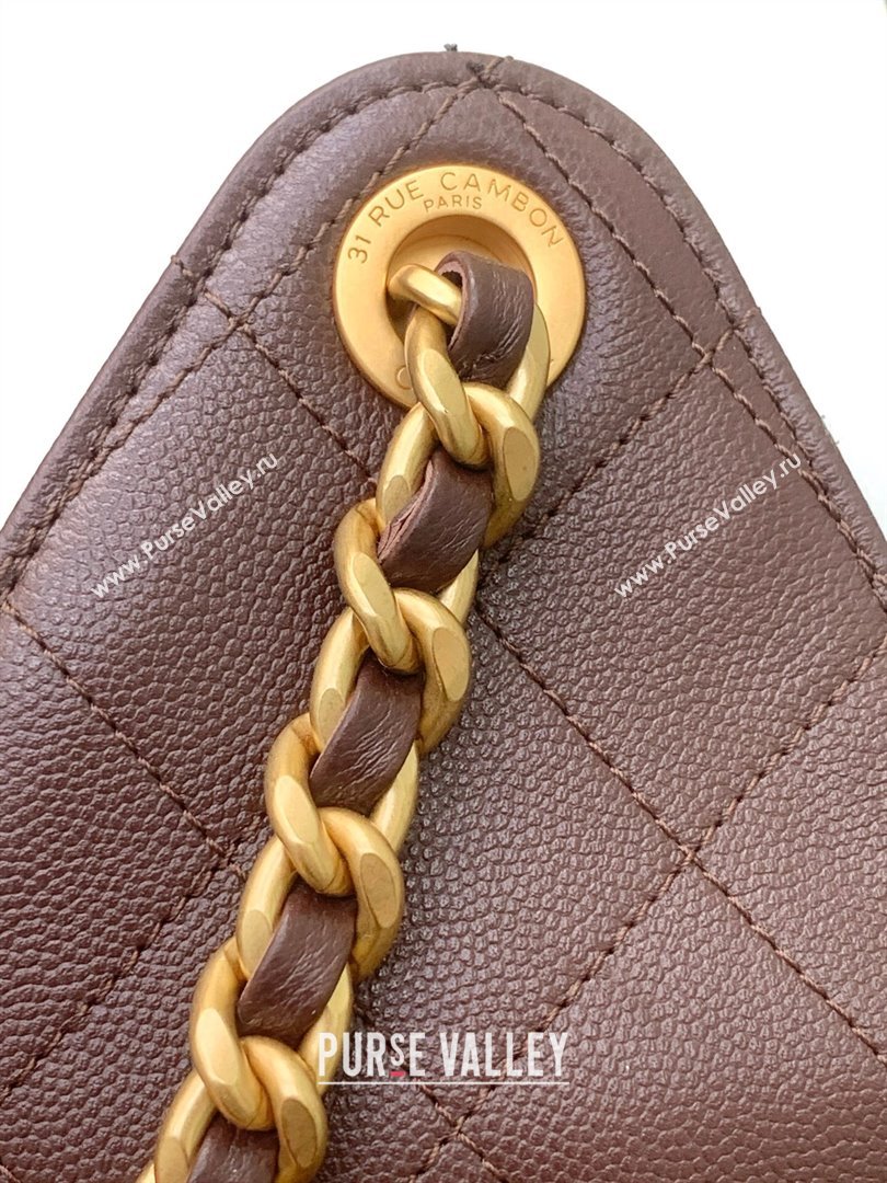 Chanel 25 Medium Handbag AS5311 AS5311 Dark Brown 2025 0811 (yezi-2508110065)