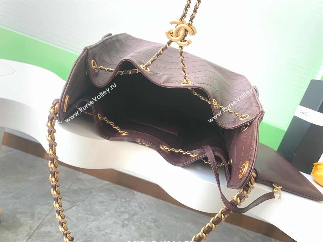 Chanel 25 Medium Handbag AS5311 AS5311 Dark Brown 2025 0811 (yezi-2508110065)