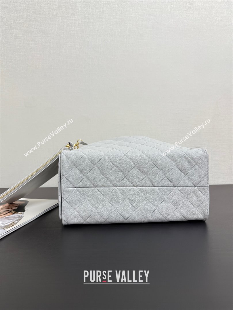 Chanel 25 Grained Calfskin Medium Handbag AS5311 Light Grey 2025 0811 (yezi-2508110063)