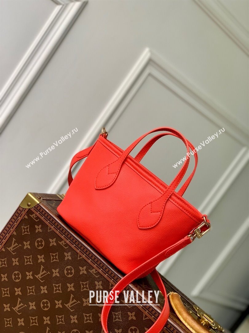 Louis Vuitton LV x TM Neverfull Inside Out BB Tote Bag in Blue Cherry Monogram Denim 2025 M14997 (KI-250702014)