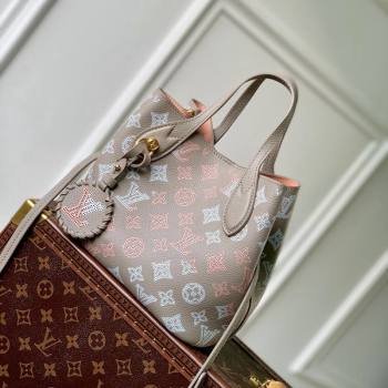 Louis Vuitton Blossom PM Tote Bag in Mahina Perforated Calfskin M23758 Grey 2024 (KI-240413041)