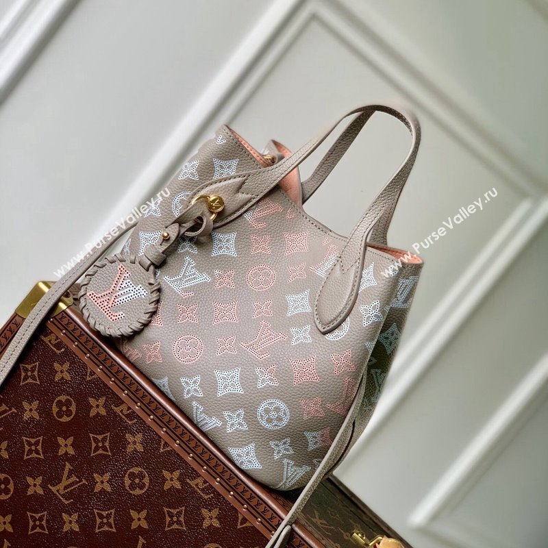 Louis Vuitton Blossom PM Tote Bag in Mahina Perforated Calfskin M23758 Grey 2024 (KI-240413041)