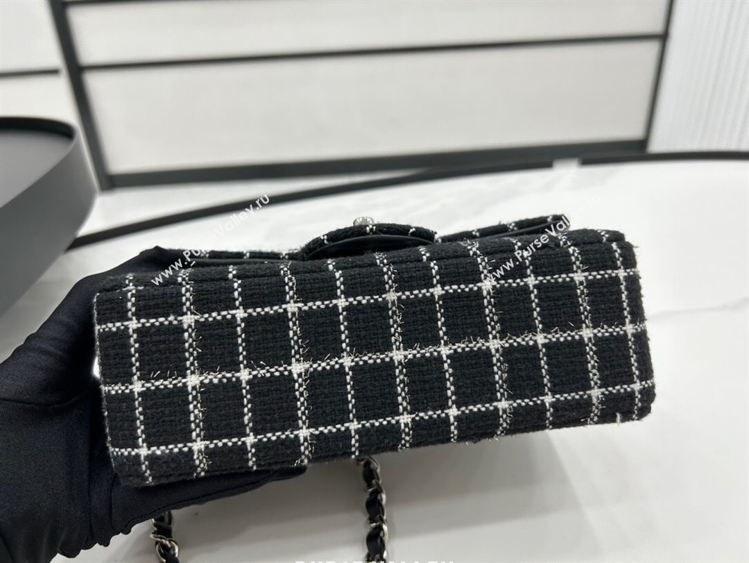 Chanel Classic Check Tweed Mini Flap Bag A01116 Black 2023 1020 (yezi-231020062)