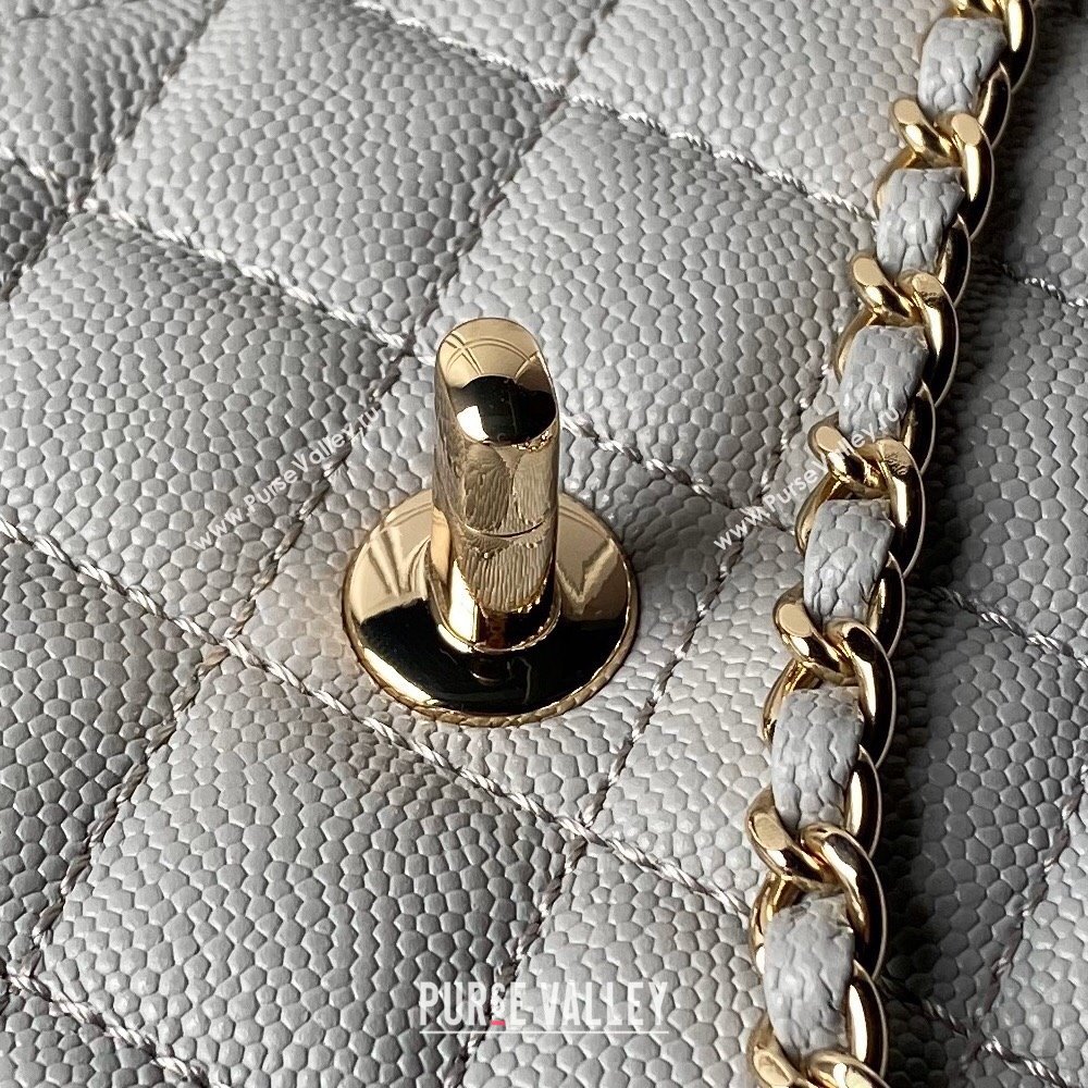 Chanel Coco Handle Quilted Grained Calfskin Small Flap Bag with Top Handle A92990 Grey 2025 0111 (yezi-250111007)