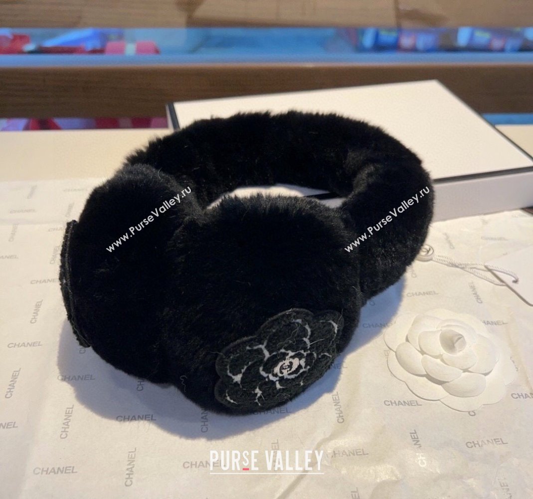 Chanel Snow Earmuff Winter Warm Black 2023 (XMN-231206009)