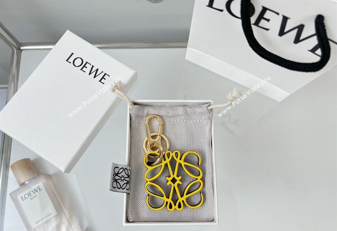 Loewe Anagram Bag Charm and Key Holder Yellow 2023 1207 (HY-231207014)