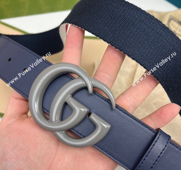 Gucci GG Belt 3.8cm in Leather and Web Fabric 2023 1207 (99-231207055)