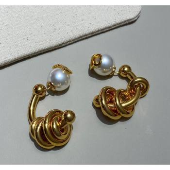 Valentino Vintage Earrings with Pearl Gold 2023 1207 (YF-231207058)