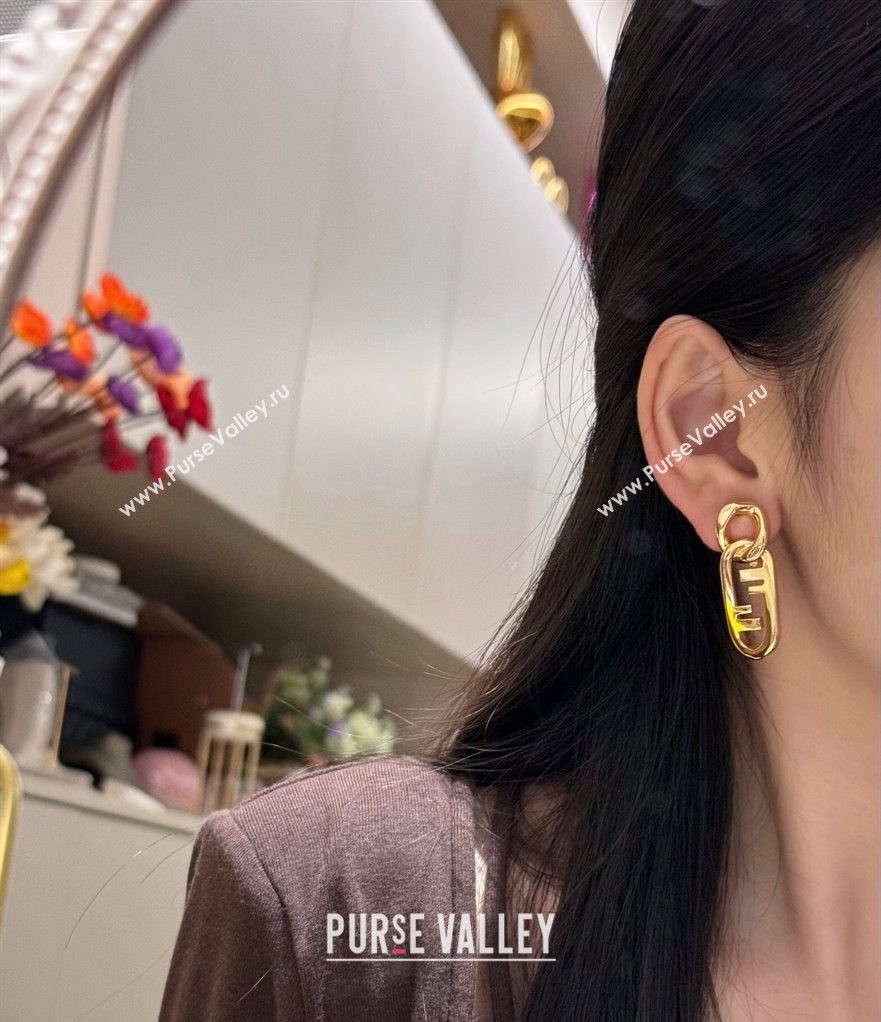 Fendi O’Lock Earrings Gold 2023 (YF-231207069)