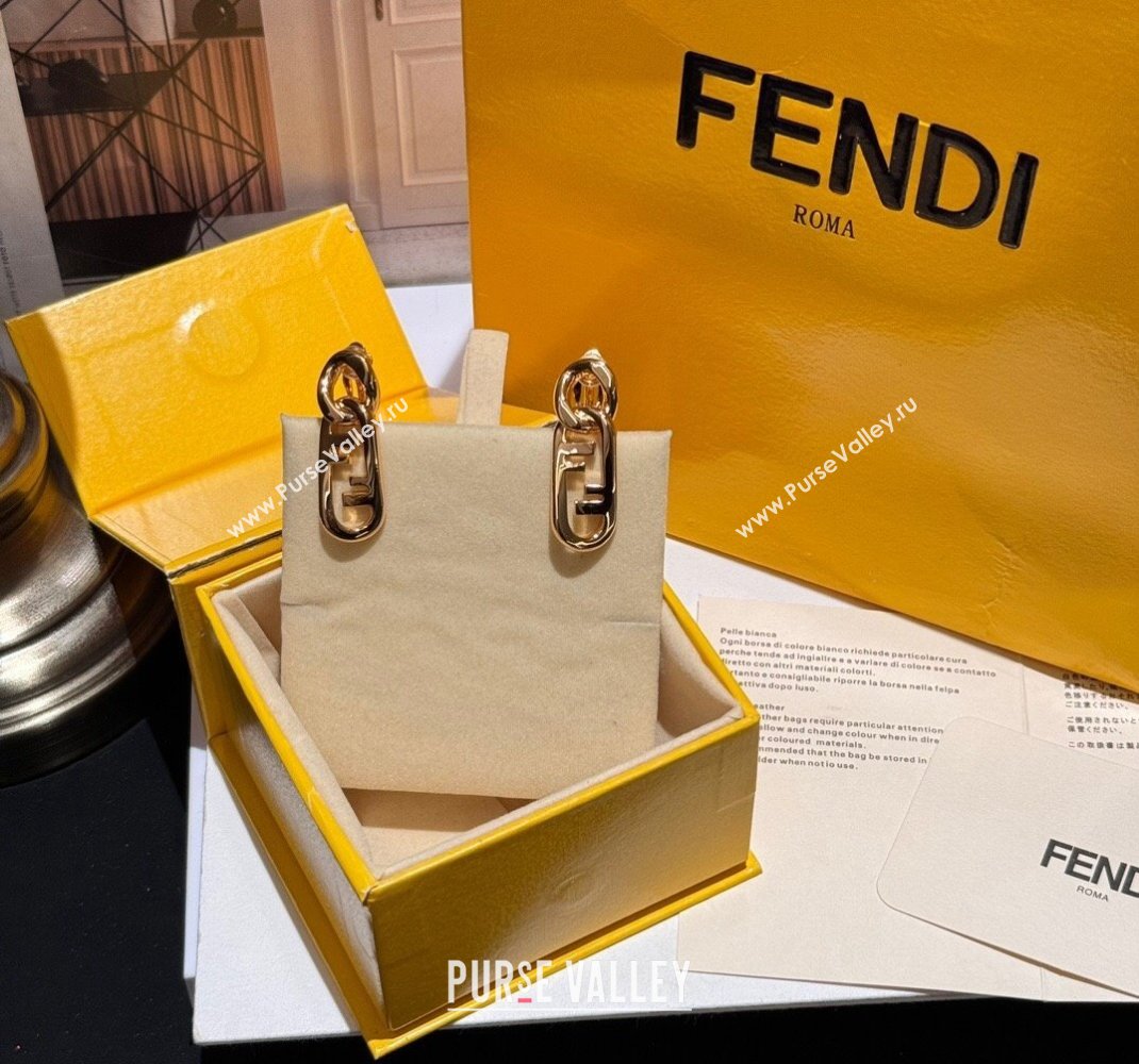 Fendi O’Lock Earrings Gold 2023 (YF-231207069)