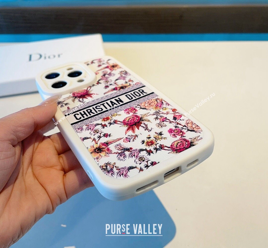 Dior iPhone Holder with Flora White 2023 1206 (XMN-231206077)