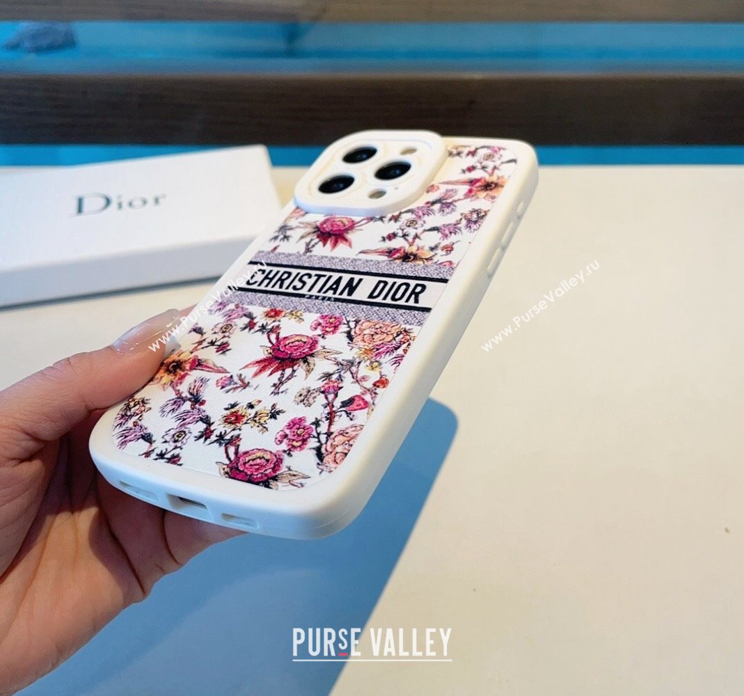 Dior iPhone Holder with Flora White 2023 1206 (XMN-231206077)