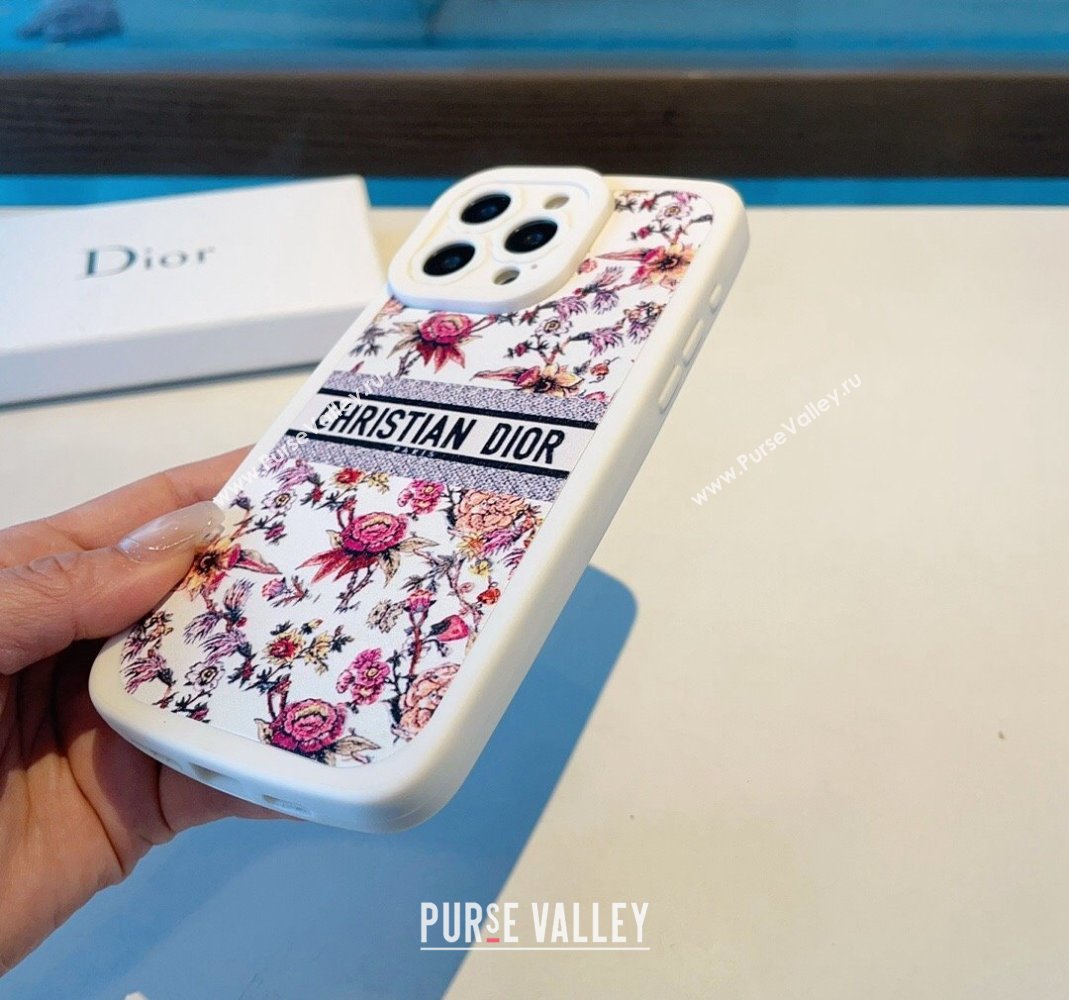 Dior iPhone Holder with Flora White 2023 1206 (XMN-231206077)