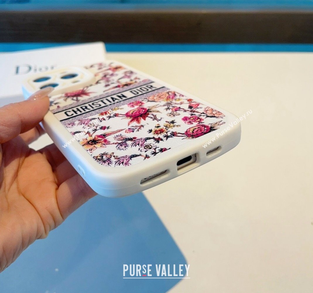 Dior iPhone Holder with Flora White 2023 1206 (XMN-231206077)