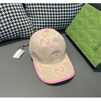 Gucci Jumbo GG Baseball Hat Pink 2023 1206 (XMN-231206029)