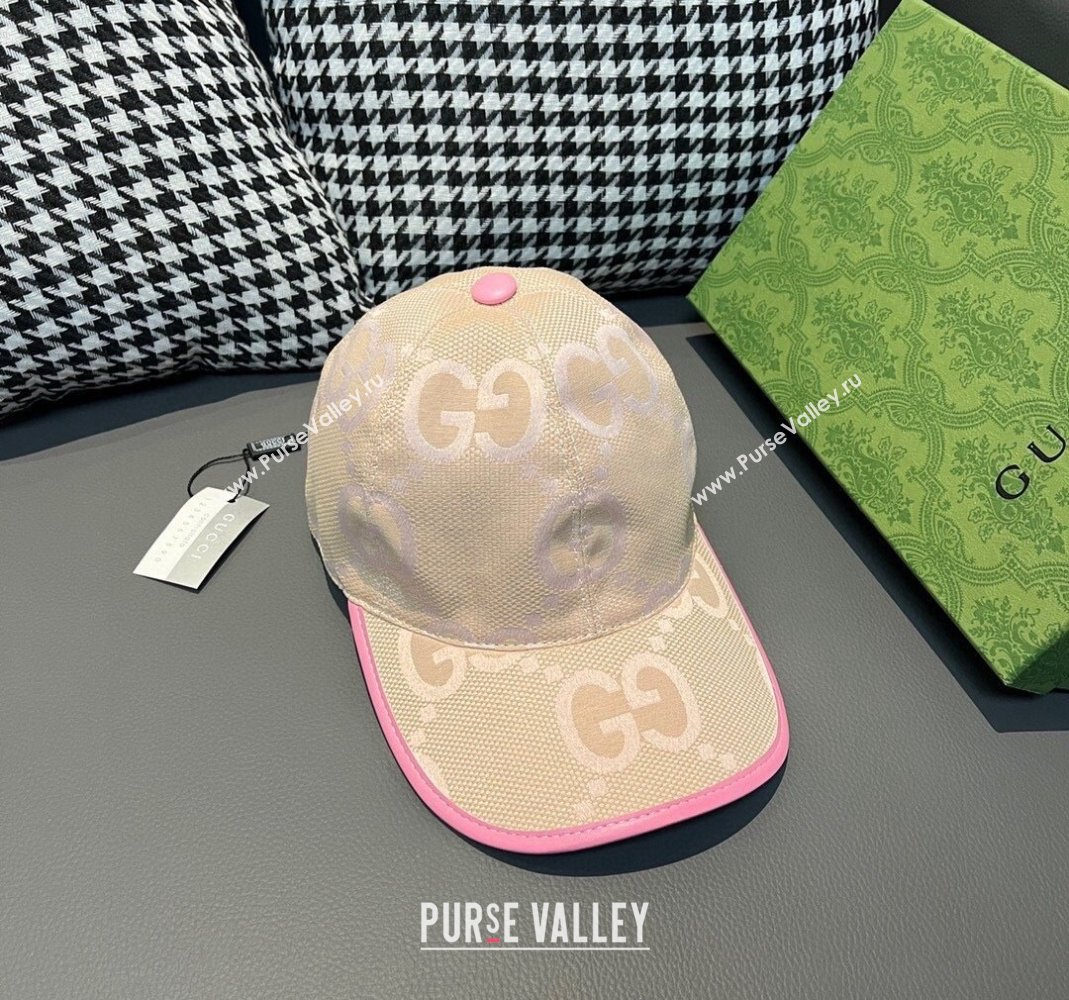 Gucci Jumbo GG Baseball Hat Pink 2023 1206 (XMN-231206029)