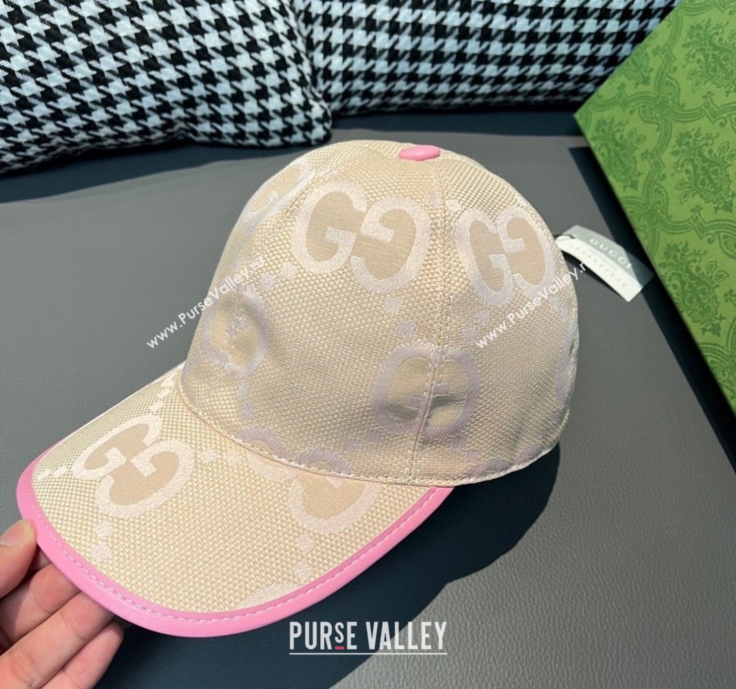 Gucci Jumbo GG Baseball Hat Pink 2023 1206 (XMN-231206029)