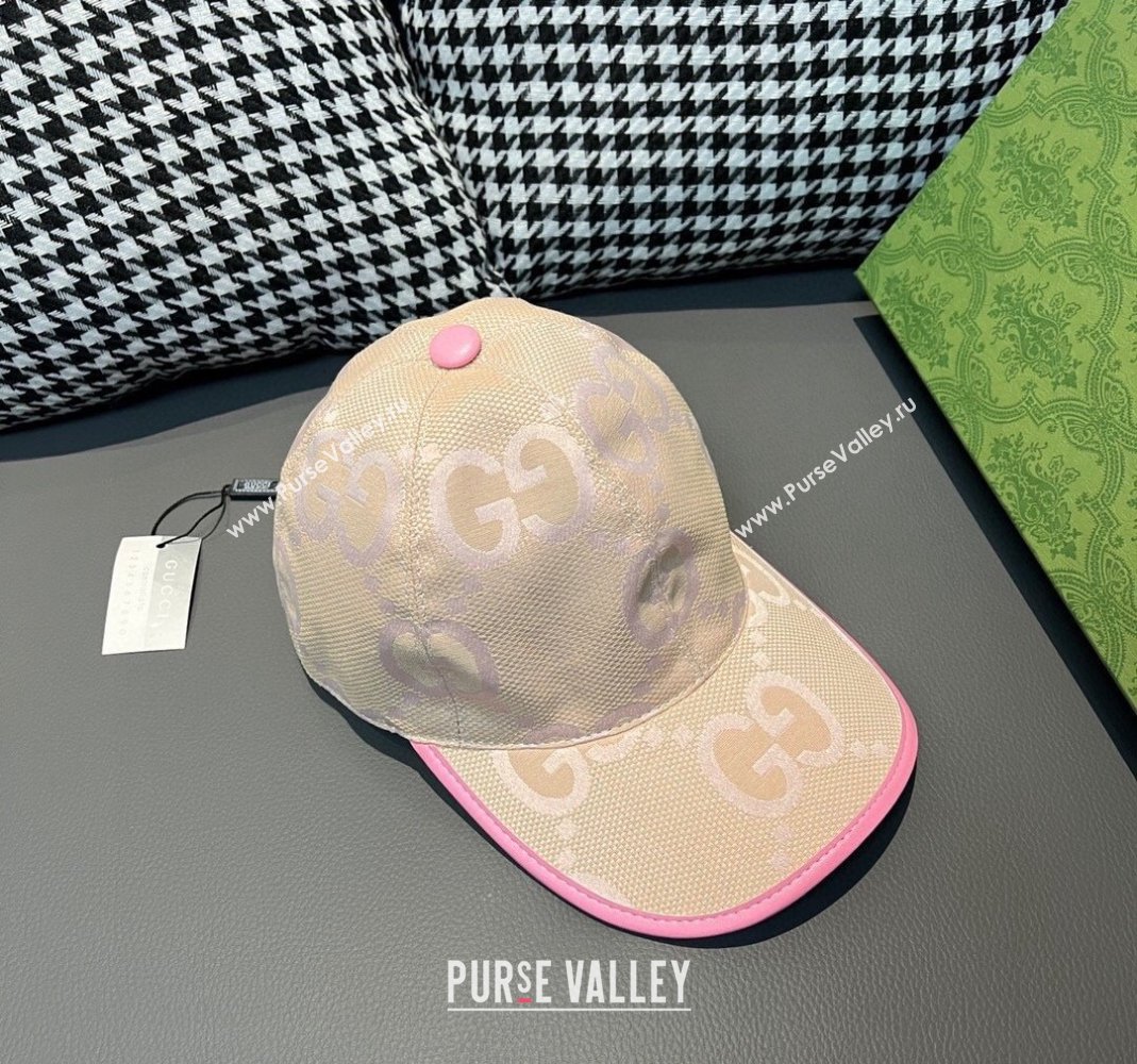 Gucci Jumbo GG Baseball Hat Pink 2023 1206 (XMN-231206029)