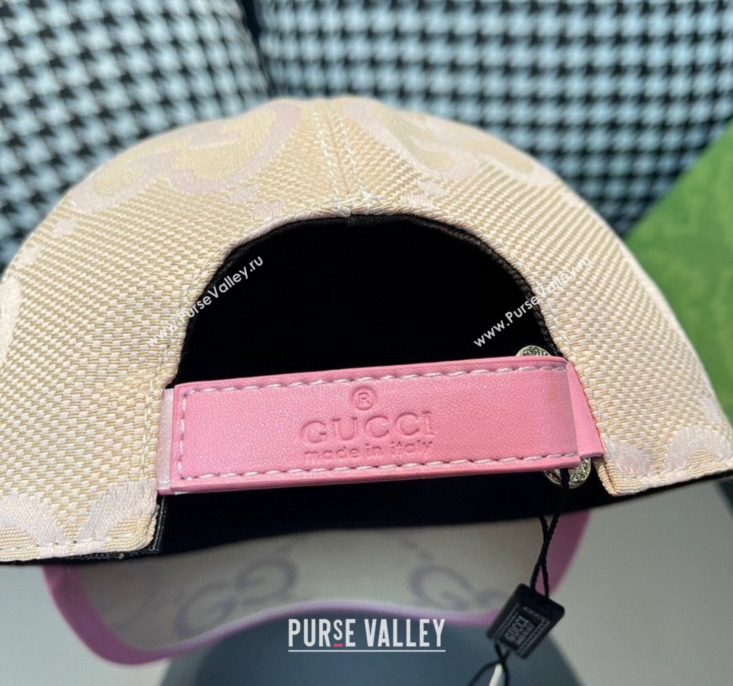 Gucci Jumbo GG Baseball Hat Pink 2023 1206 (XMN-231206029)