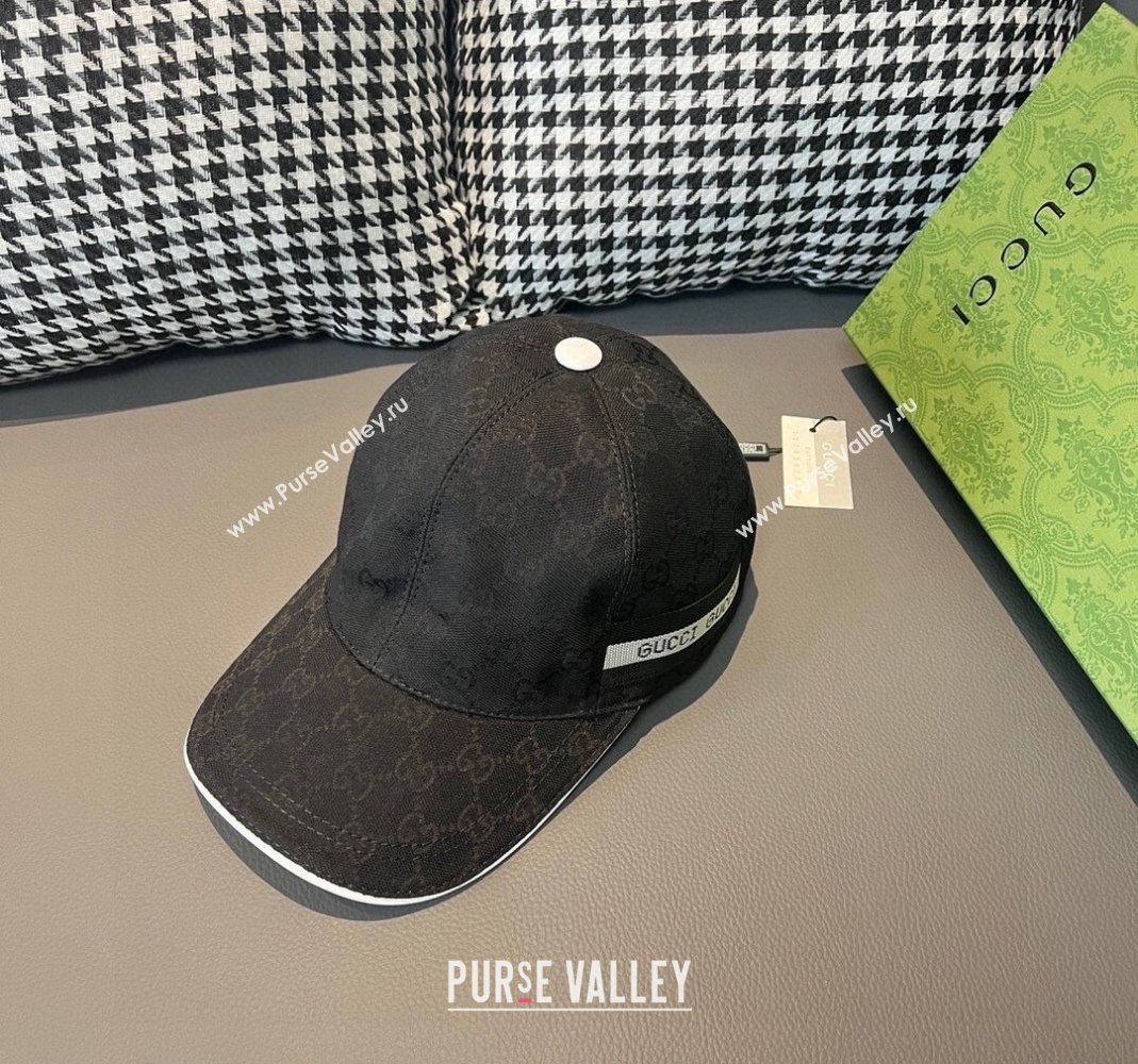 Gucci GG Baseball Hat with Siganture Black 2023 1206 (XMN-231206038)