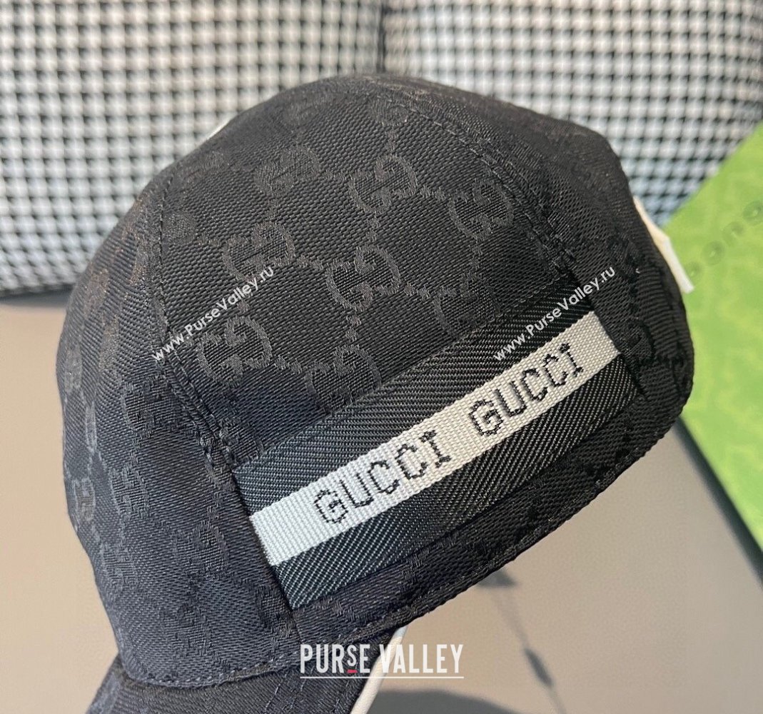 Gucci GG Baseball Hat with Siganture Black 2023 1206 (XMN-231206038)