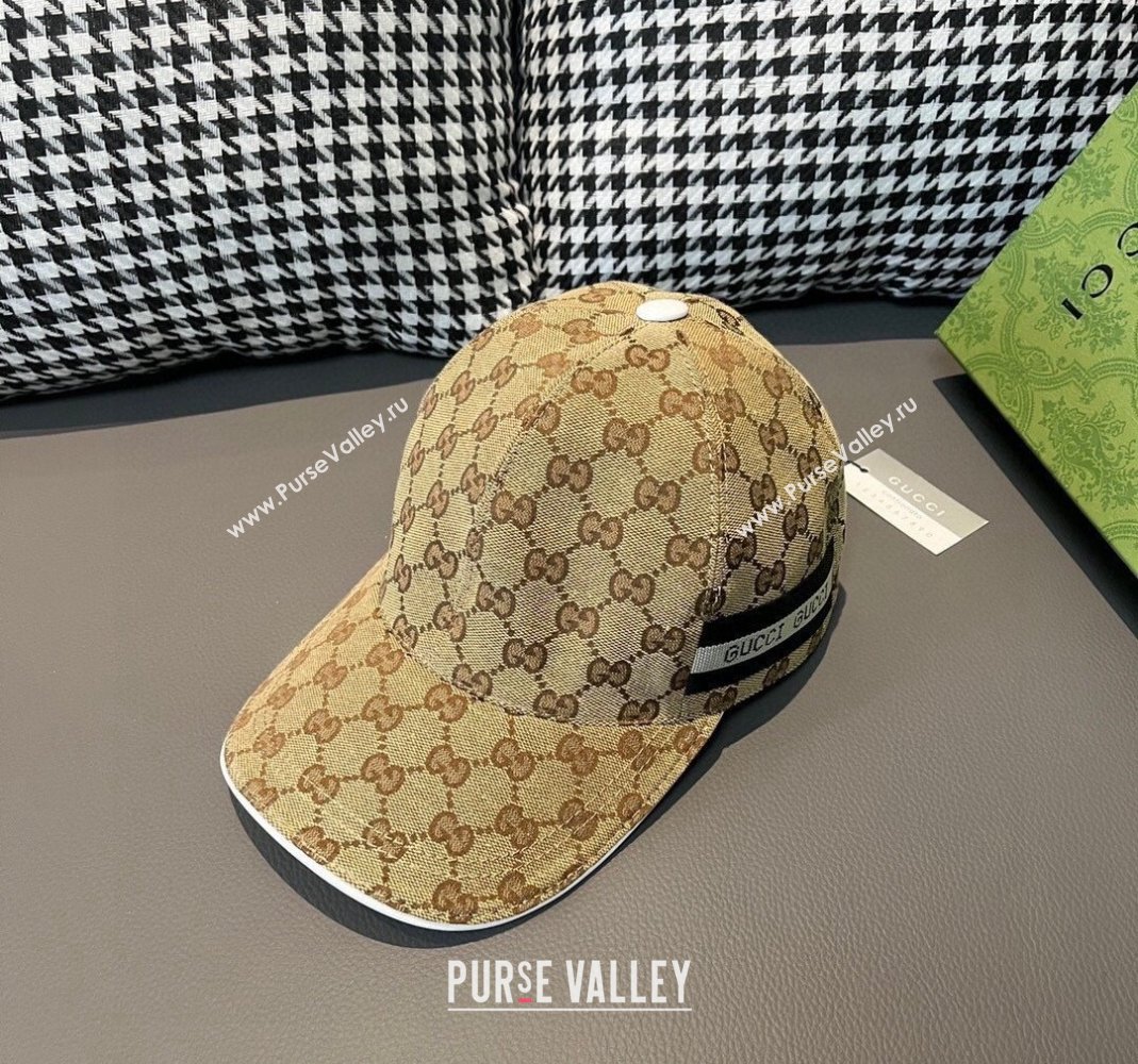 Gucci GG Baseball Hat with Siganture Beige 2023 1206 (XMN-231206039)