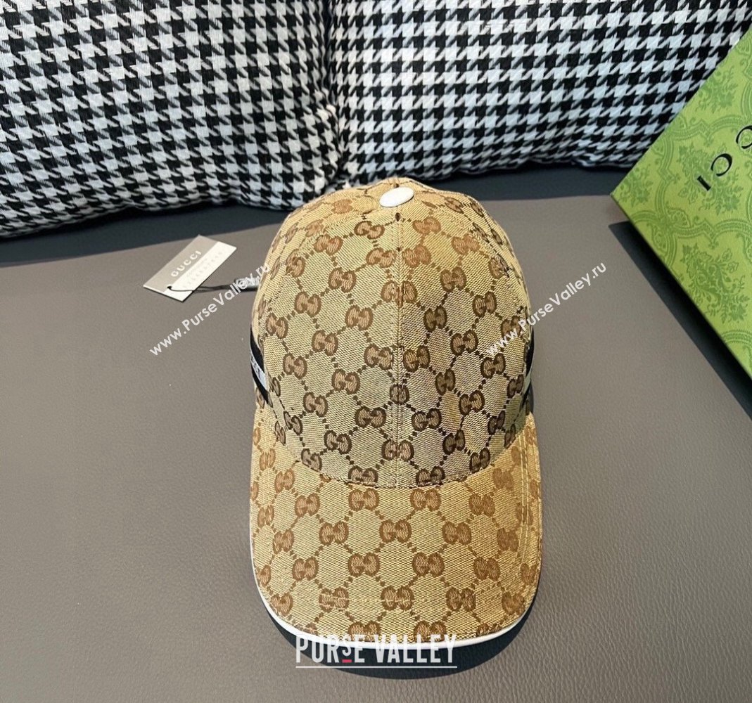 Gucci GG Baseball Hat with Siganture Beige 2023 1206 (XMN-231206039)