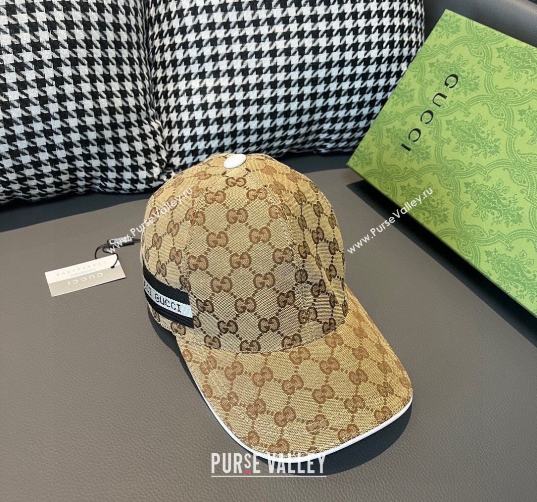 Gucci GG Baseball Hat with Siganture Beige 2023 1206 (XMN-231206039)