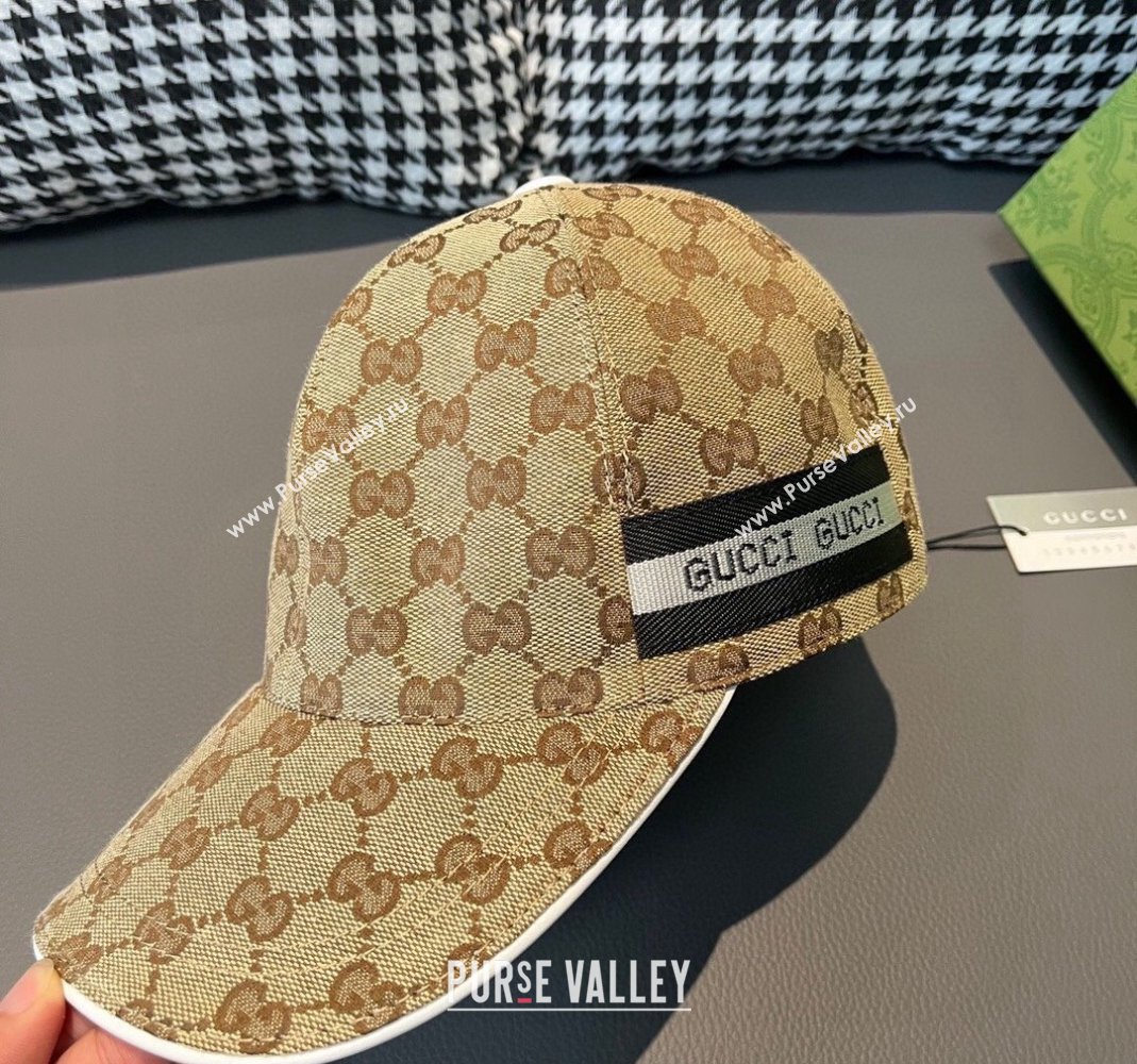 Gucci GG Baseball Hat with Siganture Beige 2023 1206 (XMN-231206039)