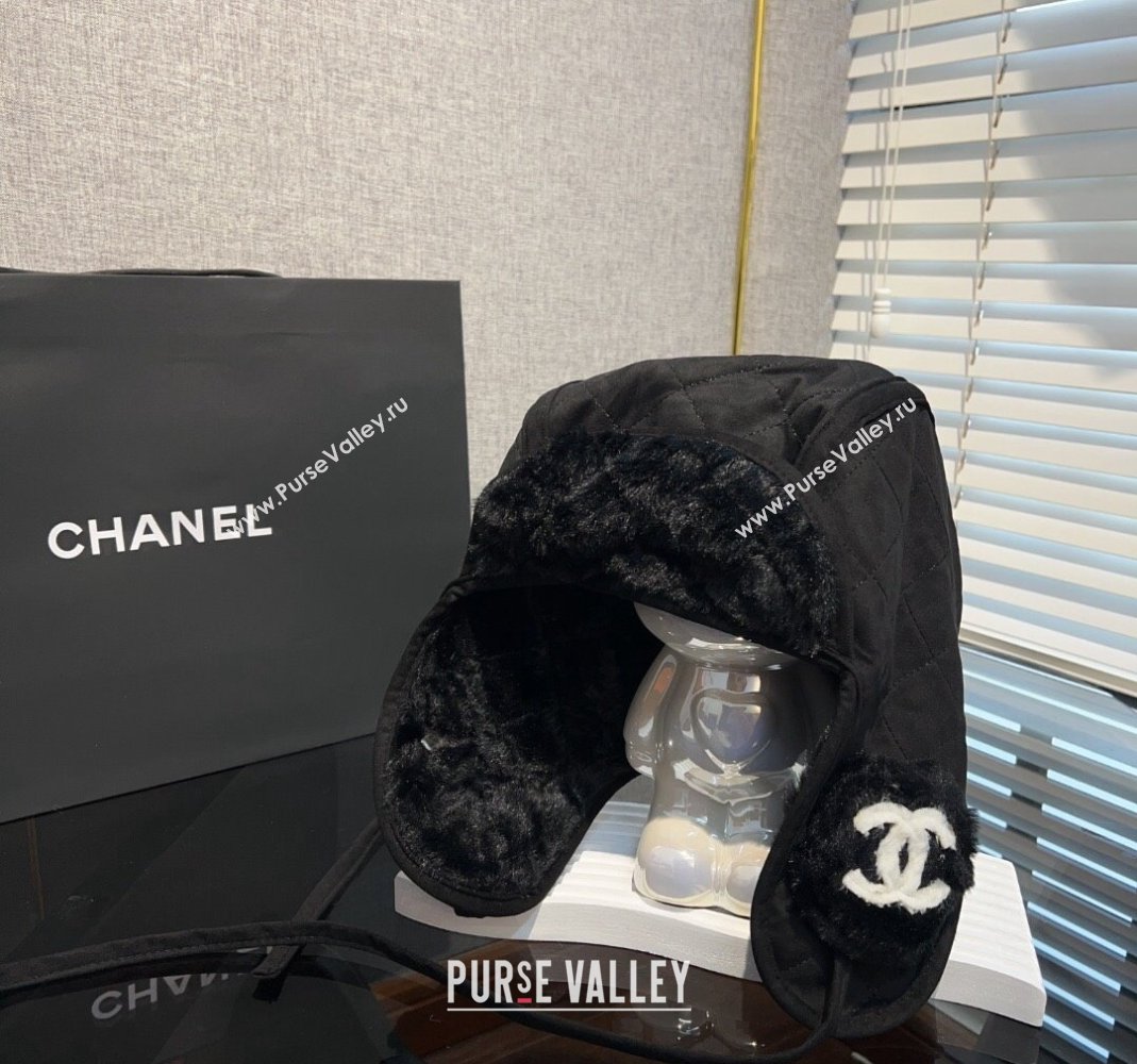 Chanel Wool Chapka Hat Black 2023 1206 (MAO-231206047)