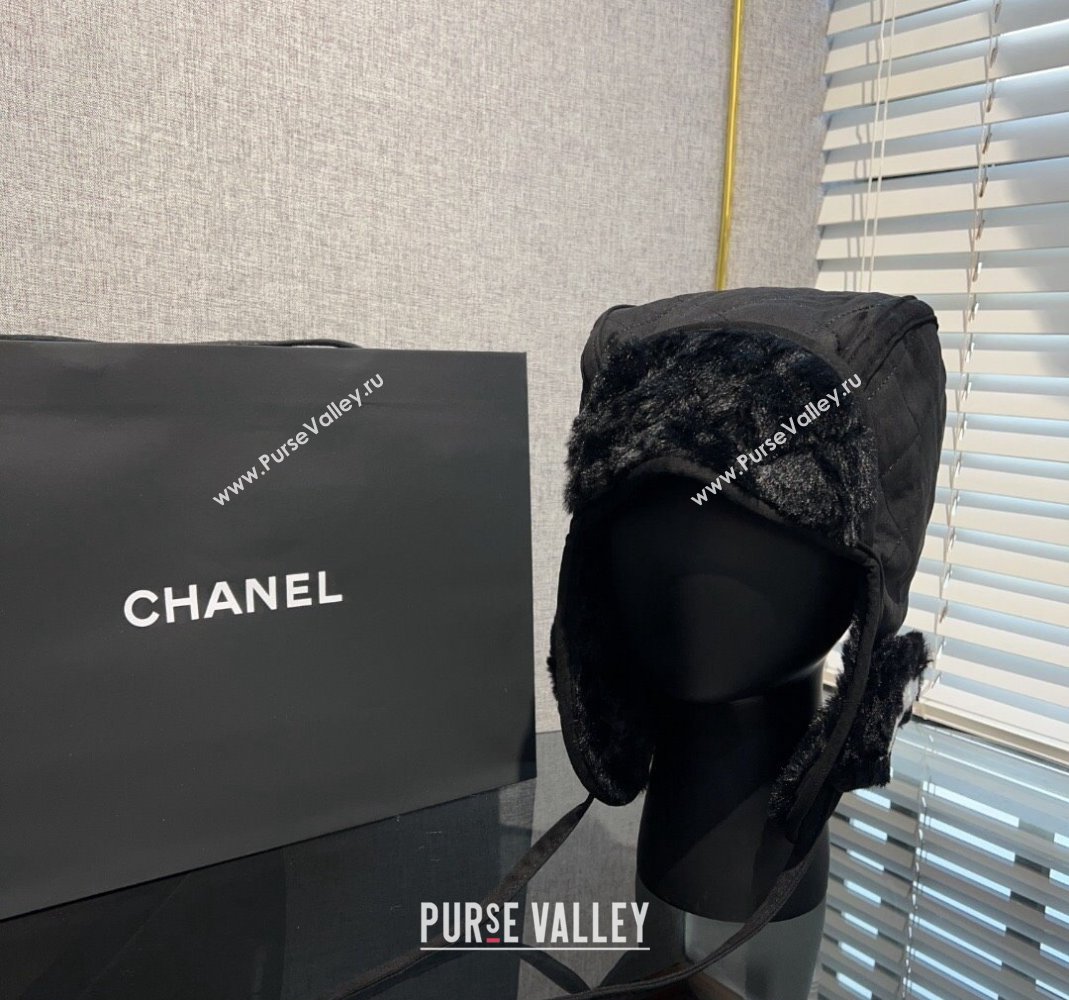 Chanel Wool Chapka Hat Black 2023 1206 (MAO-231206047)