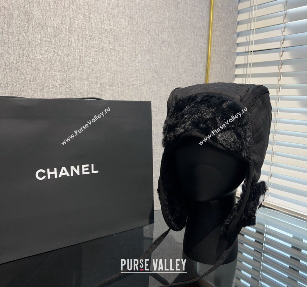 Chanel Wool Chapka Hat Black 2023 1206 (MAO-231206047)