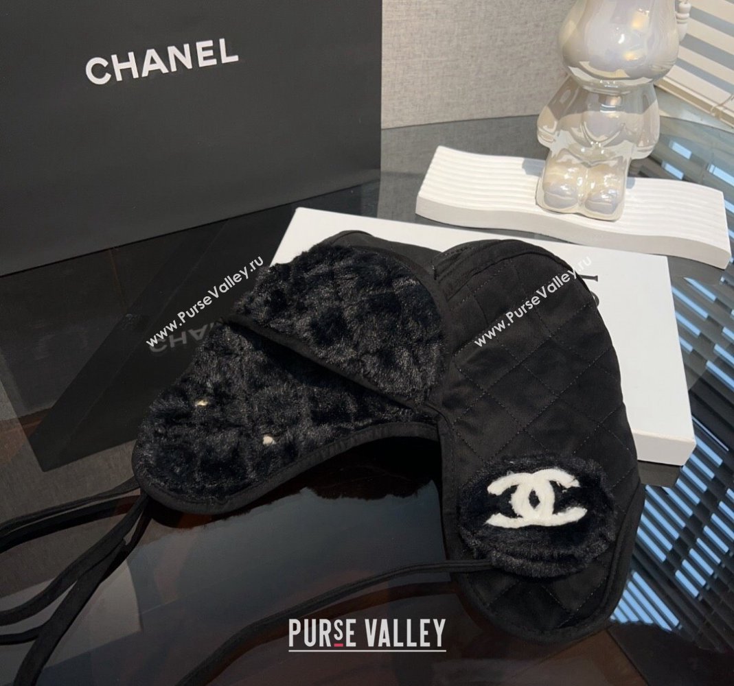 Chanel Wool Chapka Hat Black 2023 1206 (MAO-231206047)