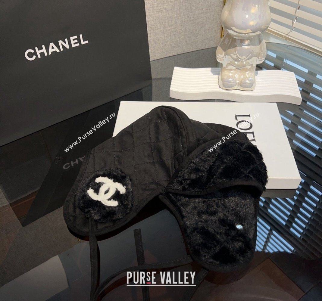 Chanel Wool Chapka Hat Black 2023 1206 (MAO-231206047)