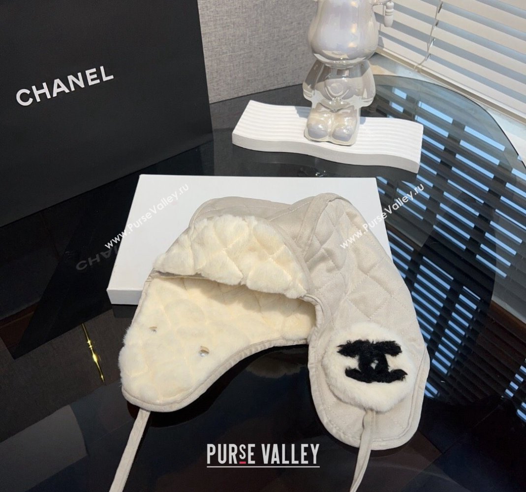 Chanel Wool Chapka Hat Light Grey 2023 1206 (MAO-231206048)