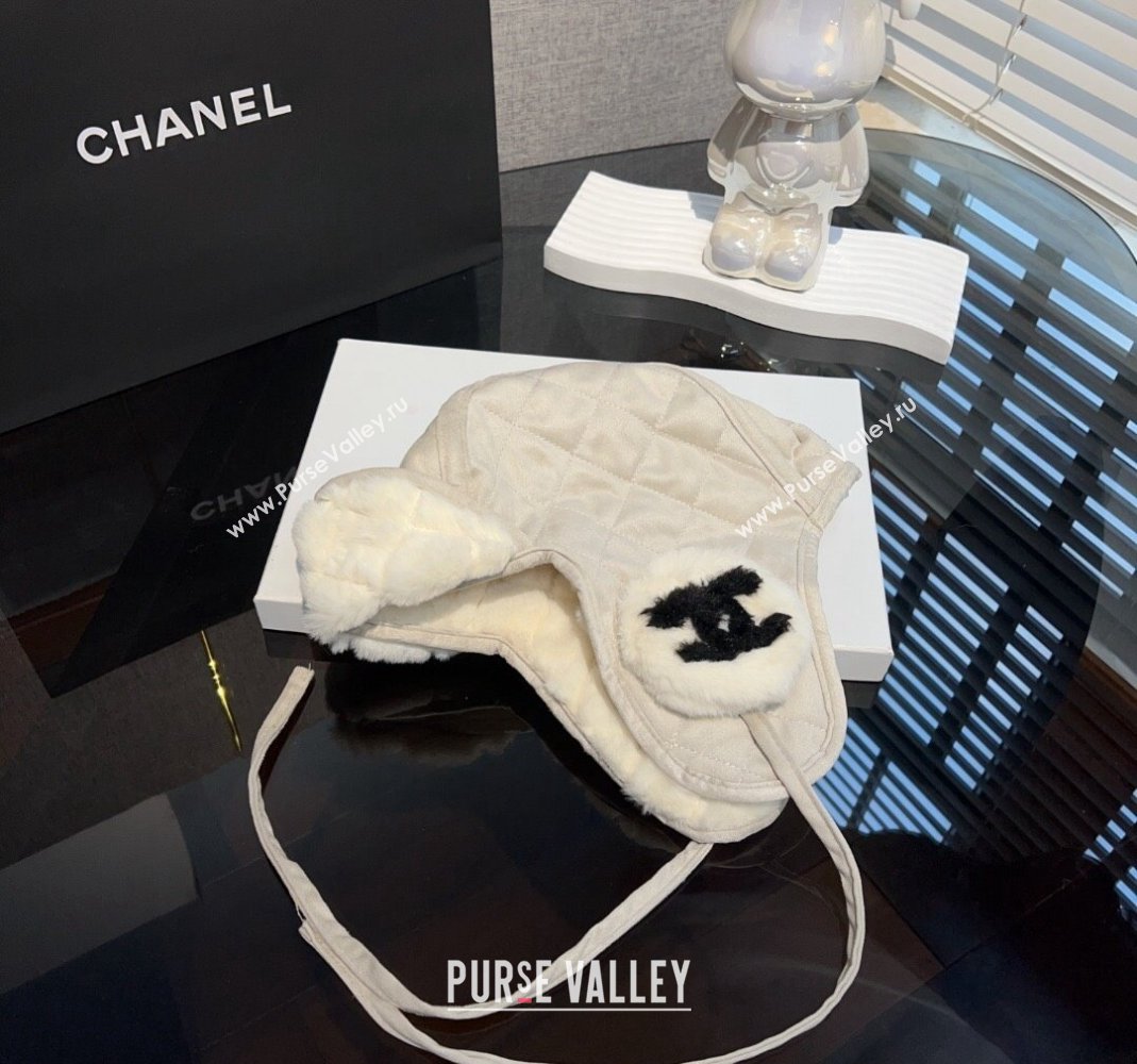 Chanel Wool Chapka Hat Light Grey 2023 1206 (MAO-231206048)