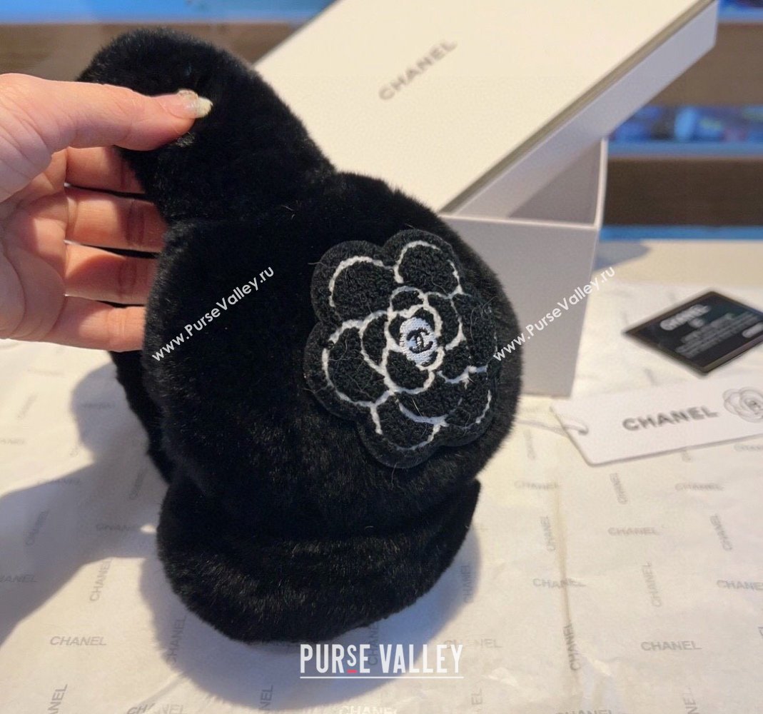 Chanel Snow Earmuff Winter Warm Black 2023 (XMN-231206009)