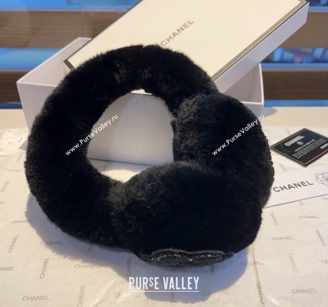 Chanel Snow Earmuff Winter Warm Black 2023 (XMN-231206009)