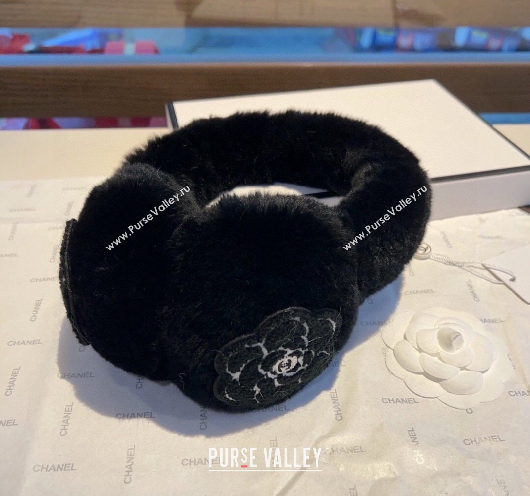 Chanel Snow Earmuff Winter Warm Black 2023 (XMN-231206009)