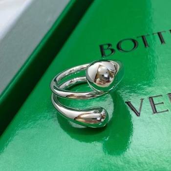 Bottega Veneta Drop Wrap Ring Silver 2025 0618 (YF-250618081)