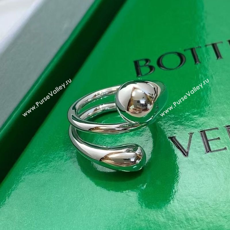 Bottega Veneta Drop Wrap Ring Silver 2025 0618 (YF-250618081)
