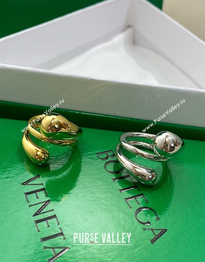 Bottega Veneta Drop Wrap Ring Gold 2025 0618 (YF-250618080)