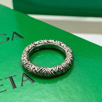 Bottega Veneta Intreccio Ring Aged Silver 2025 0618 (YF-250618082)