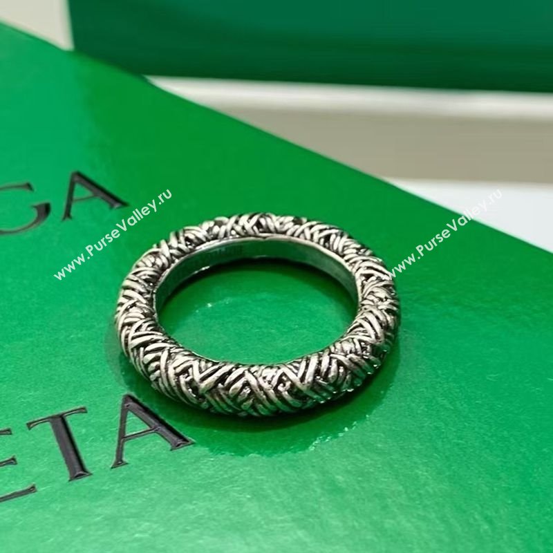 Bottega Veneta Intreccio Ring Aged Silver 2025 0618 (YF-250618082)