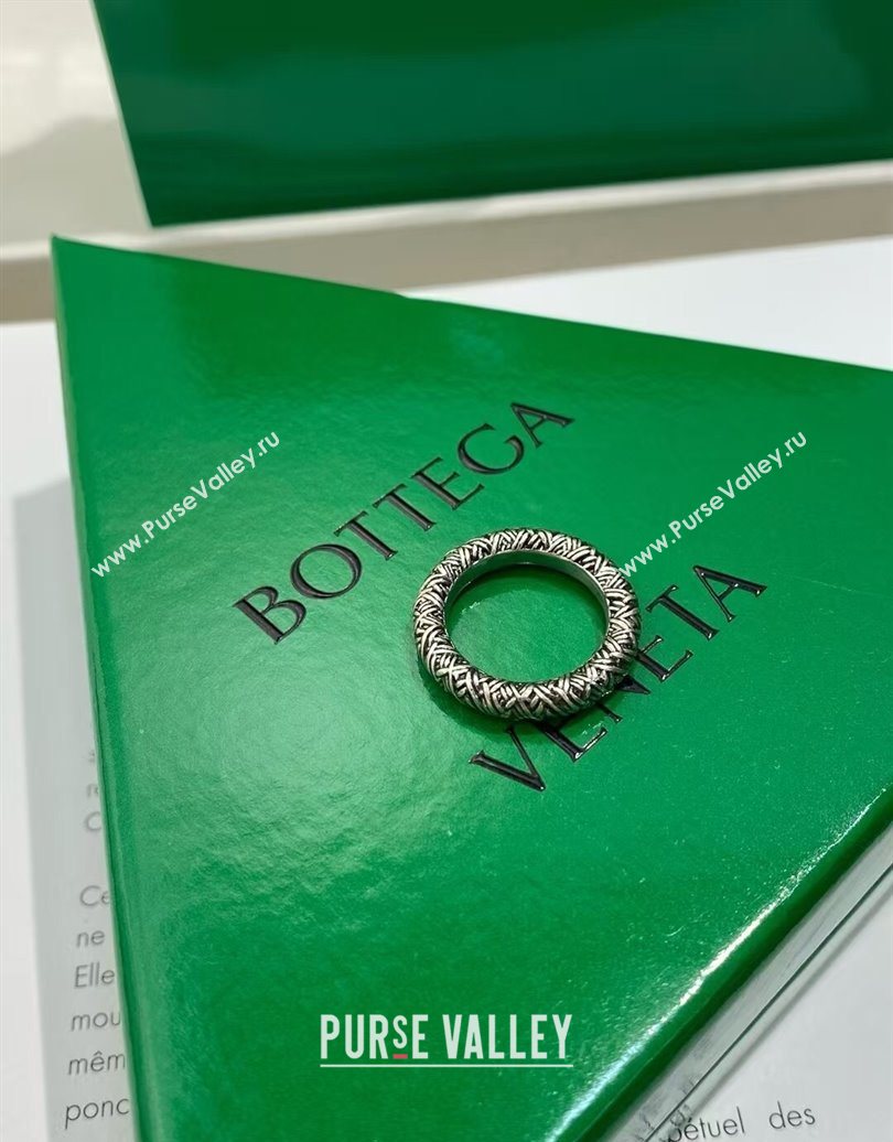 Bottega Veneta Intreccio Ring Aged Silver 2025 0618 (YF-250618082)