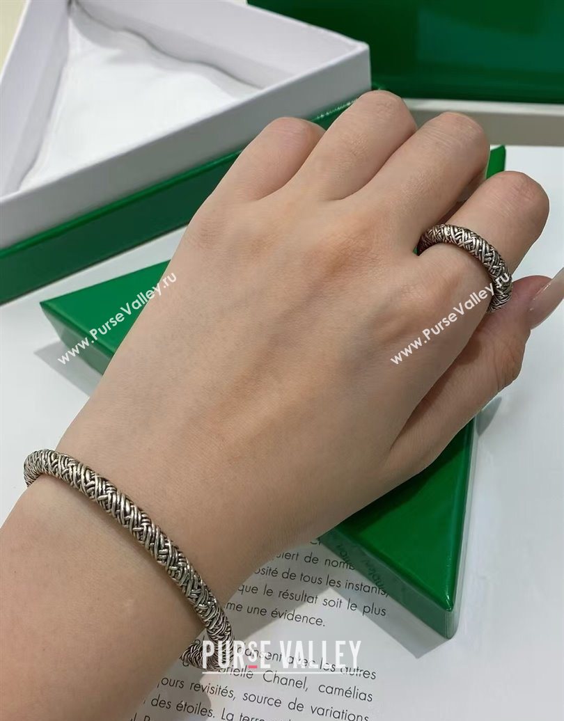 Bottega Veneta Intreccio Ring Aged Silver 2025 0618 (YF-250618082)
