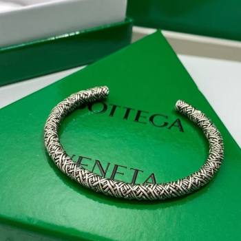 Bottega Veneta Intreccio Open Bracelet Aged Silver 2025 0618 (YF-250618083)
