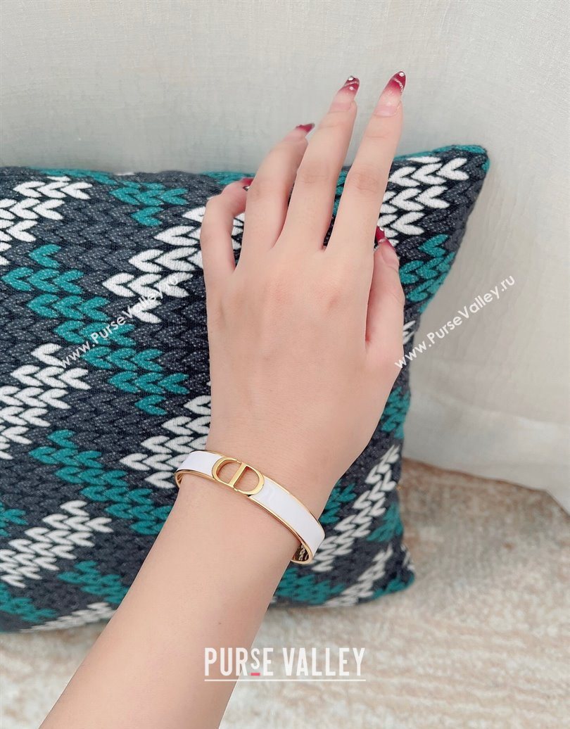 Dior 30 Montaigne CD Open Bracelet White 2025 (YF-250618103)