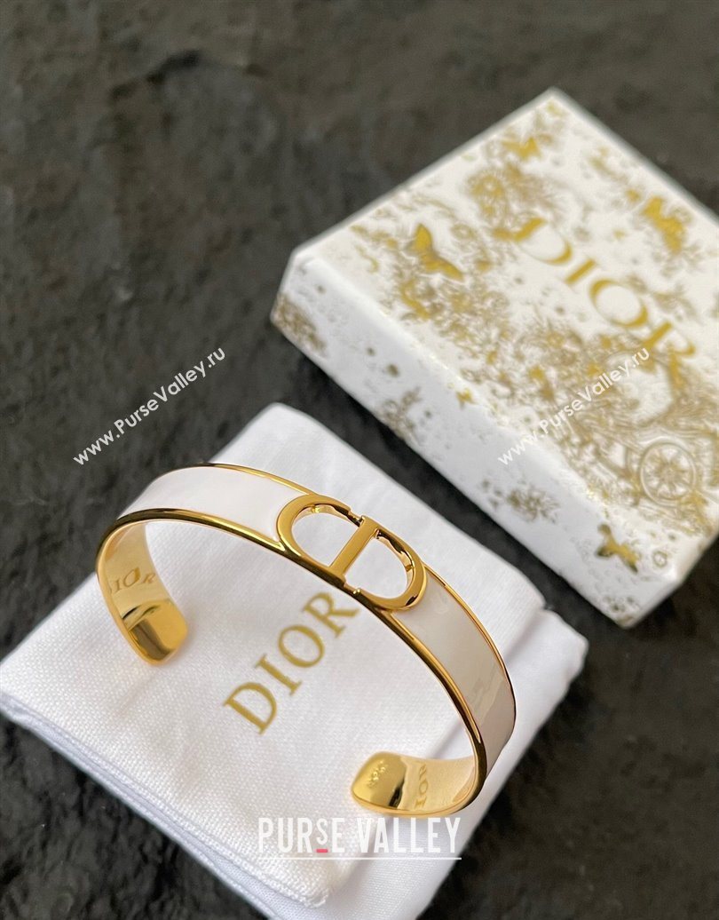 Dior 30 Montaigne CD Open Bracelet White 2025 (YF-250618103)